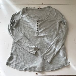 Free People Henley Oversized Long Sleeve